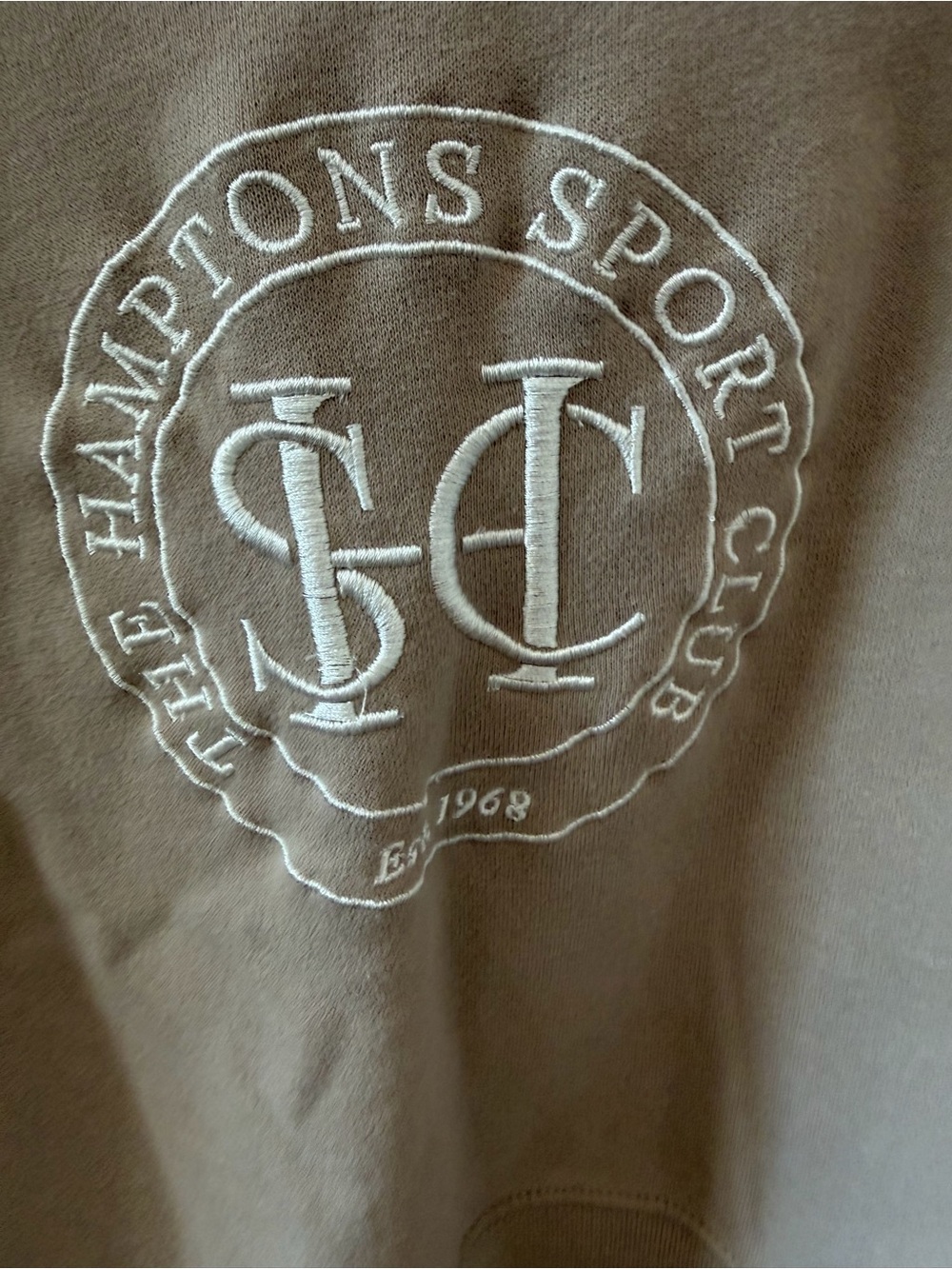 Abercrombie & Fitch Beige Sweatshirt with White Label